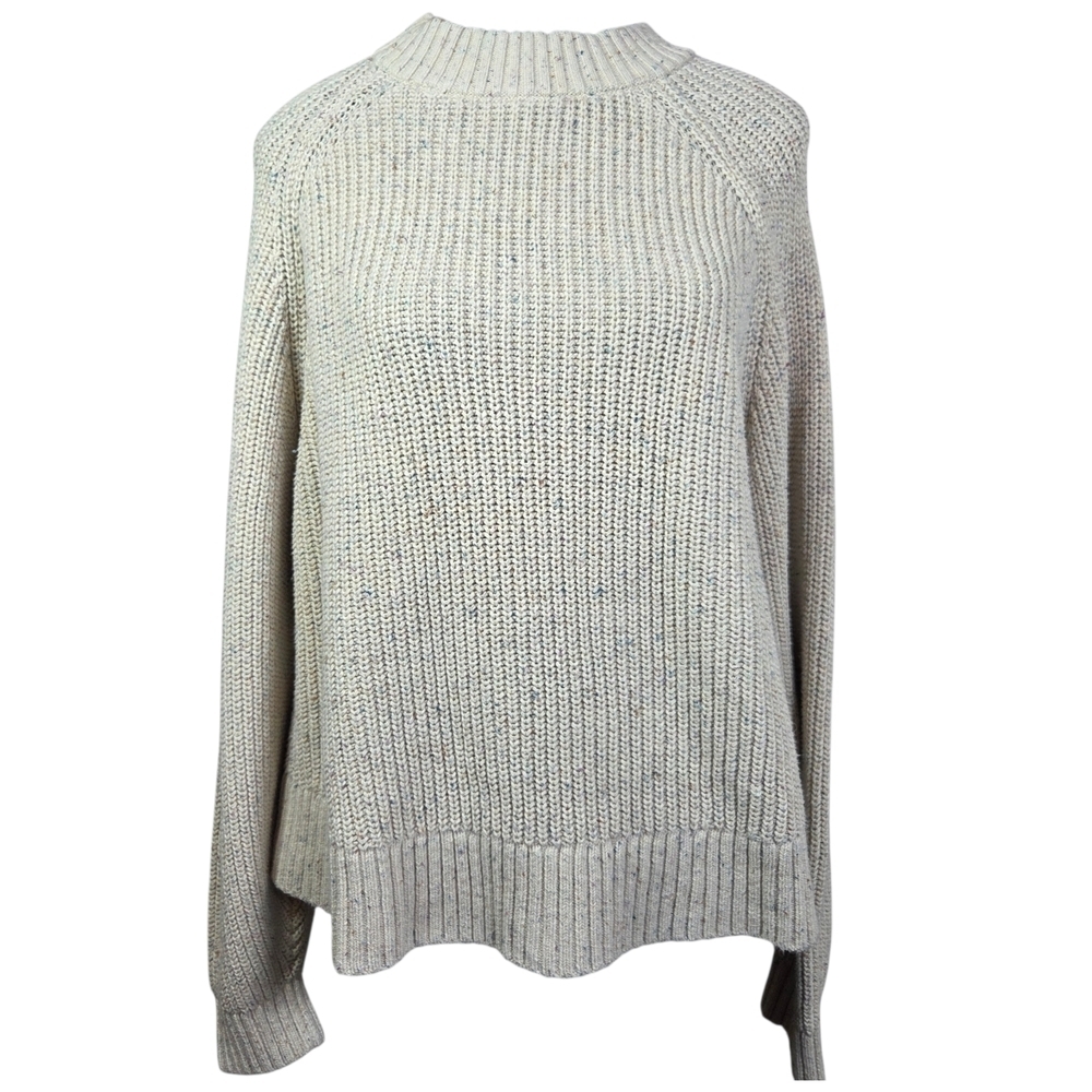 Old Navy Women's Cream Sweater With Color Flecks Size L